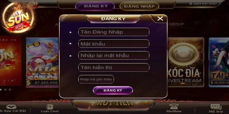 Hướng dẫn bạn đăng ký chơi game Sunwin